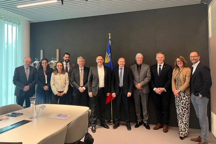 La delegació empresarial andorrana en la seva visita a Liechtenstein.